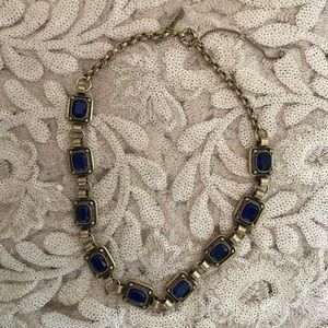 Madewell Necklace | Goldtone | Blue Stones